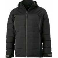 Куртка чоловіча з softshell вставками James&Nicholson, чорний, 3XL