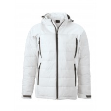 Куртка чоловіча з softshell вставками James&Nicholson, білий, 3XL