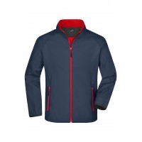 Промо куртка чоловіча softshell James&Nicholson, темно-сірий/червоний, 3XL