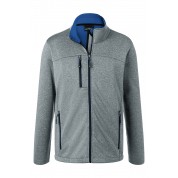 Куртка чоловіча softshell James&Nicholson, сірий меланж/королівський синій, XXXL