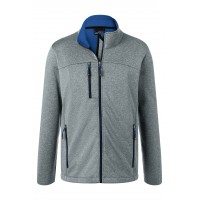 Куртка чоловіча softshell James&Nicholson, сірий меланж/королівський синій, XXL