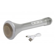 Mікрофон для караоке Bluetooth CHOIR, срібний 