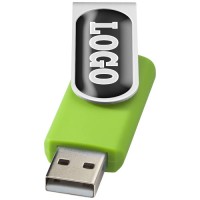 USB-накопичувач Rotate Doming 4 ГБ, лайм / срібло 