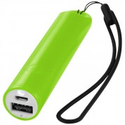 Power bank Beam зі шнурком та індикатором 2200 мА / год, лайм