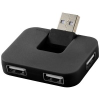 USB хаб Gaia з 4 портами, чорний 