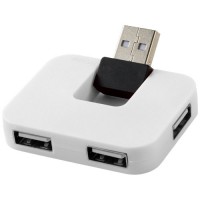 USB хаб Gaia з 4 портами, білий