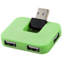 USB хаб Gaia з 4 портами, зелений