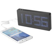 Power bank PB-8000 з доданим дисплеєм та годинником, чорний / сірий 