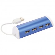 Хаб USB з 4 портами та підставкою для телефону, королевський синій