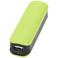 Power bank Edge 2000 mAh, лайм / чорний 