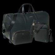 Set Hamilton Black (cosmetic bag, reporter bag, trolley & umbrella)