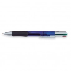 Ручка кулькова 4-х кольорова BONLES, прозоро-блакитний