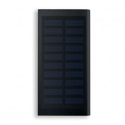 Акумулятор зовнішній з сонячною батареєю SOLAR POWERFLAT на 8000 mAh, чорний