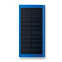 Акумулятор зовнішній з сонячною батареєю SOLAR POWERFLAT на 8000 mAh, королівський синій